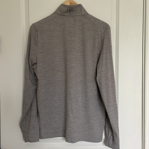 PGA Tour Men’s 1/4 Zip Popover Grey/White S - Picture 3 of 6